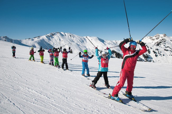 Die Skikursgruppe mit unserem Skilehrer © www.grossarltal.info