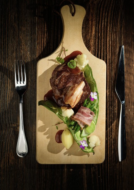 Surf & Turf mit Speckbohnen