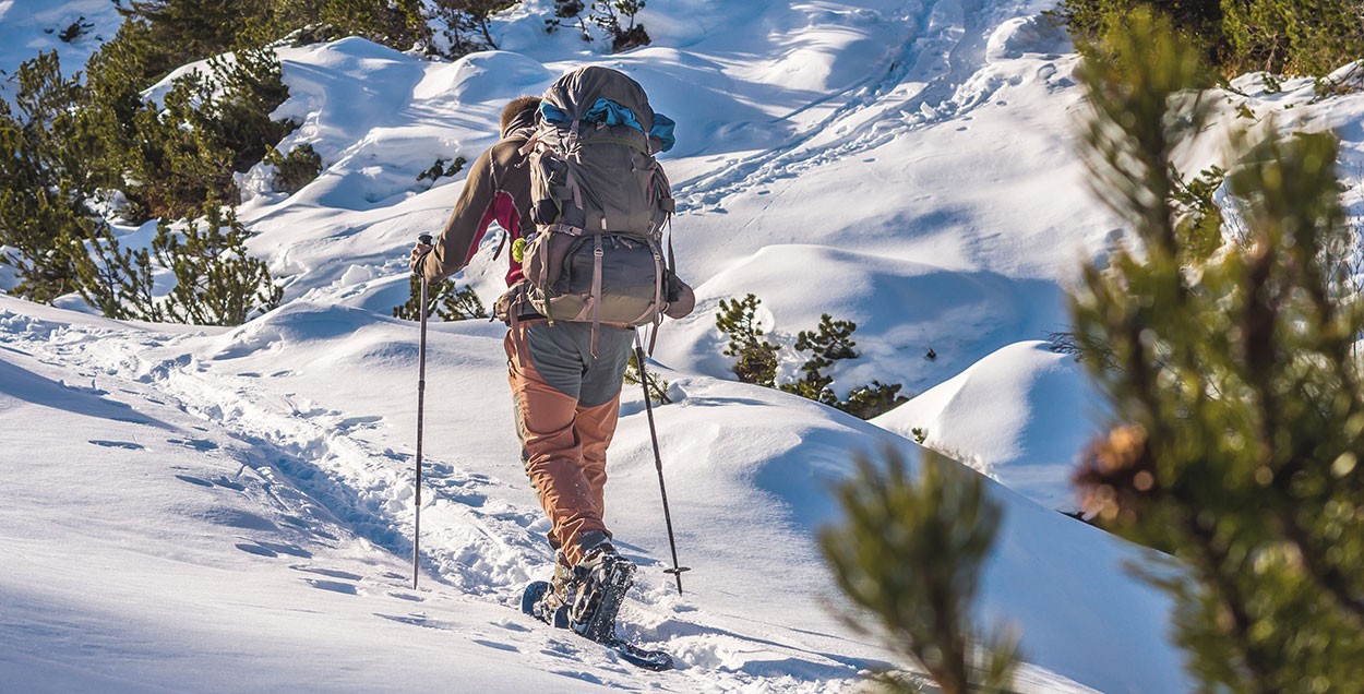 Schneeschuhwandern im Tal der Almen